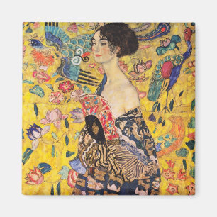 Aimant Gustav Klimt - Dame au éventail