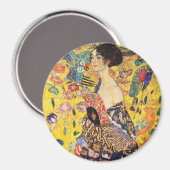 Aimant Gustav Klimt Dame avec éventail (Recto/Verso)