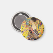 Aimant Gustav Klimt Dame avec éventail (Recto/Verso)