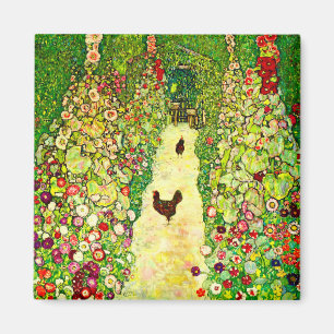Aimant Gustav Klimt Garden with Chickens
