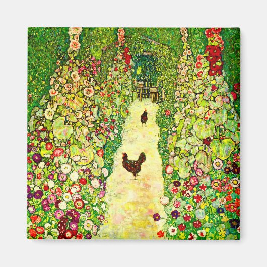 Aimant Gustav Klimt Garden with Chickens (Devant)