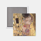 Aimant Gustav Klimt ~ Le baiser (Recto/Verso)