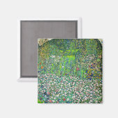 Aimant Gustav Klimt - Paysage horticole et sommet d'une c (Recto/Verso)