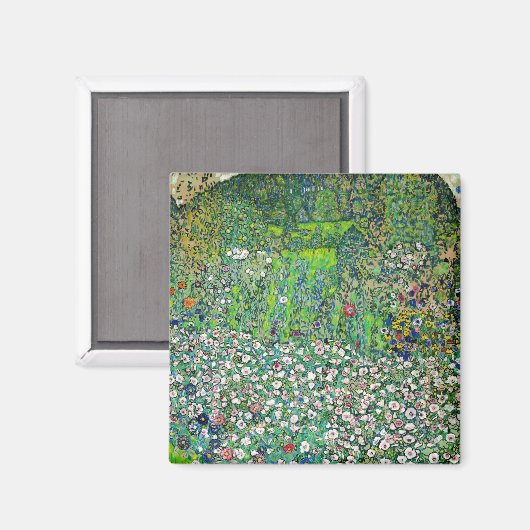 Aimant Gustav Klimt - Paysage horticole et sommet d'une c (Recto/Verso)