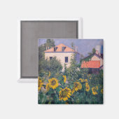 Aimant Gustave Caillebotte - Fleurs de soleil, Jardin (Recto/Verso)