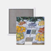 Aimant Gustave Caillebotte - Fruits présentés sur un socl (Recto/Verso)