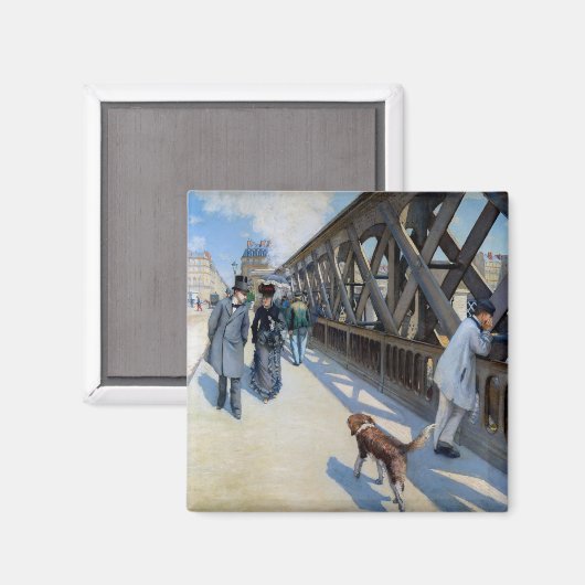 Aimant Gustave Caillebotte - Le Pont de l'Europe (Recto/Verso)