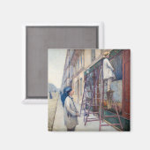Aimant Gustave Caillebotte - Les Peintres en bâtiment (Recto/Verso)