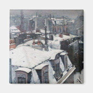 Aimant Gustave Caillebotte - Toits dans la neige