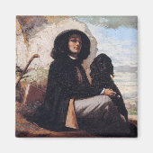 Aimant Gustave Courbet - Autoportrait avec un chien noir (Devant)