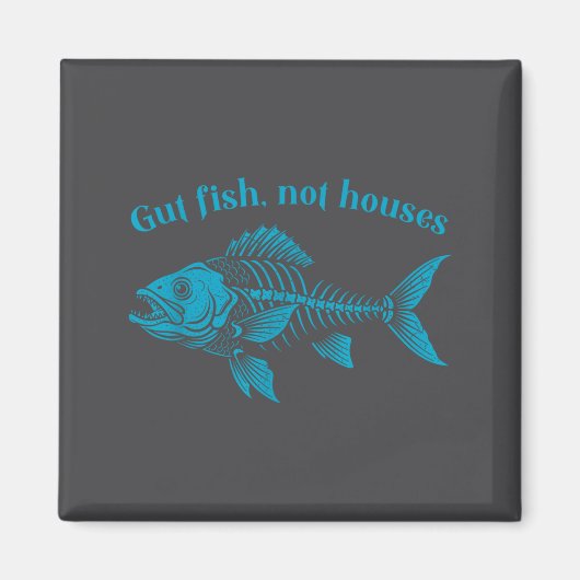 Aimant Gut Fish Not Houses, Coastal Conservation Ocean Lo (Devant)