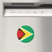 Aimant Guyana Fisheye Drapeau (In Situ (Lave-vaisselle))