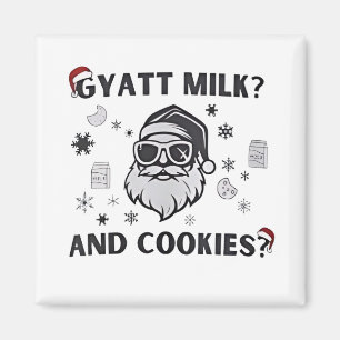 Aimant Gyatt Lait et Biscuits Drôle de Père Noël Gen Alph