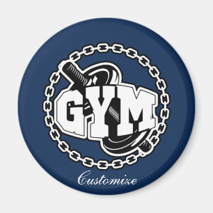 Aimant Gym Barbell Logo Thunder_Cove
