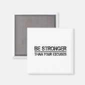 Aimant Gym Fitness Motivational Be Stronger Than Your Exc (Recto/Verso)