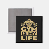 Aimant Gym Fuels Me Bodybuilding Motivation Intense Drive (Recto/Verso)