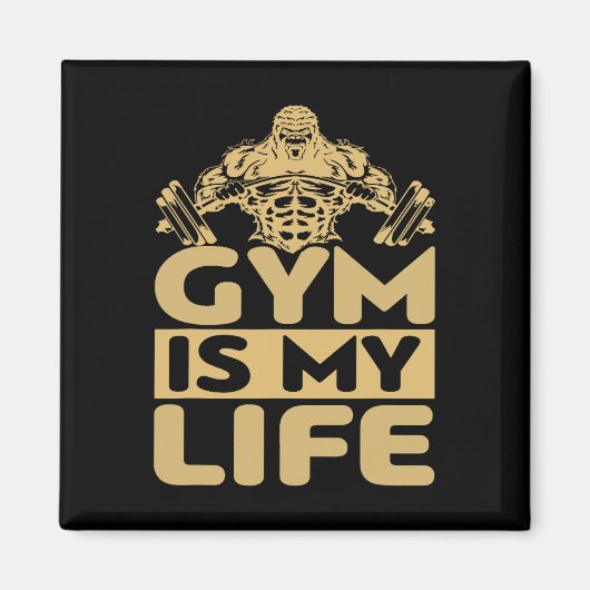 Aimant Gym Fuels Me Bodybuilding Motivation Intense Drive (Devant)