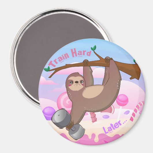 Aimant Gym Sloth (Recto/Verso)