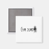 Aimant Gym Zombie Funny Citation d'entraînement d'Hallowe (Recto/Verso)