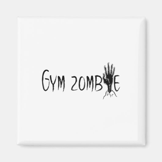 Aimant Gym Zombie Funny Citation d'entraînement d'Hallowe (Devant)