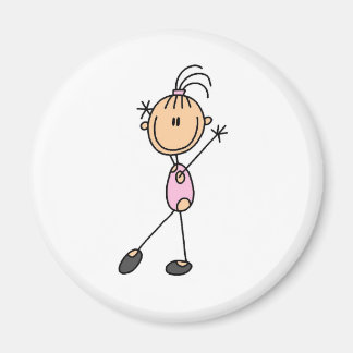 Aimant Gymnaste féminine en rose