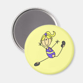 Aimant Gymnaste Fille Blonde (Recto/Verso)