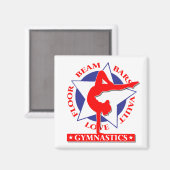Aimant Gymnaste, Gymnastique (Recto/Verso)