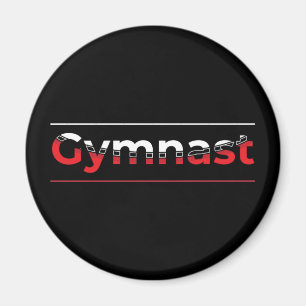 Aimant Gymnaste - Mot minimaliste moderne de gymnastique