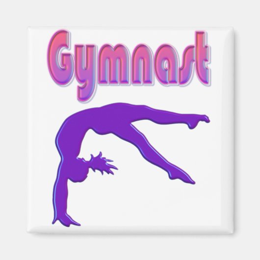 Aimant Gymnaste Power Tumbling Purple Metallen (Devant)