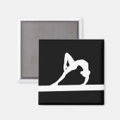 Aimant Gymnaste Silhouette noir (Recto/Verso)