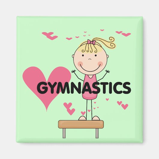 Aimant GYMNASTICS - Love Gymnastique Tshirts et cadeaux (Devant)
