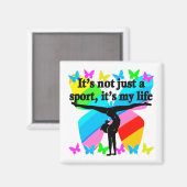 AIMANT GYMNASTIQUE EST MON CONCEPTION DE VIE RAINBOW (Recto/Verso)