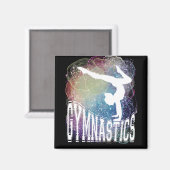 Aimant Gymnastique Poitrine Fille Aquarelle (Recto/Verso)