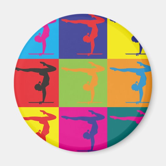 Aimant Gymnastique Pop Art (Devant)