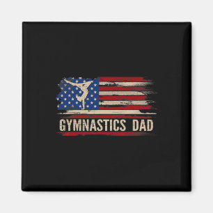 Aimant Gymnastique vintage Papa Américain Drapeau Sports 