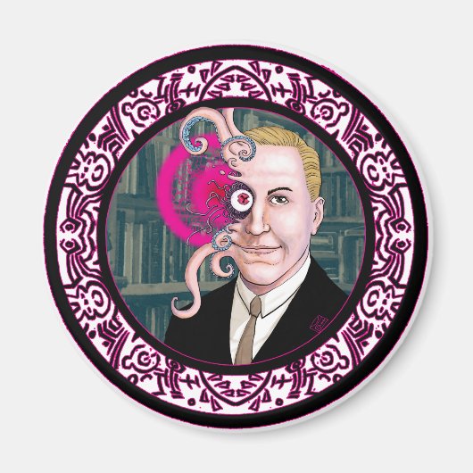 Aimant H.P. Lovecraft Chtulhu Tentacle Face (Devant)