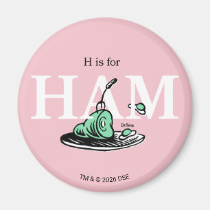 Aimant "H pour JAMBON" Conception de l'alphabet