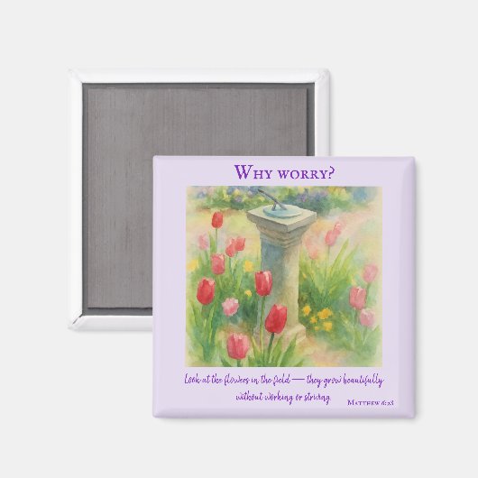 Aimant Habillé Comme les fleurs Inspirationnel Verse de l (Recto/Verso)