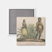 Aimant Habitants de l'île de Pâques (Recto/Verso)