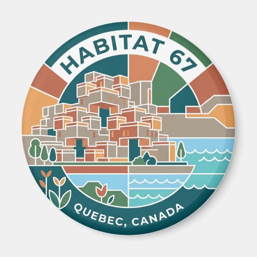 Aimant Habitat 67 Canada (Devant)