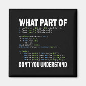 Aimant Hacker Computer Programmer Apparel Coding What Par (Devant)