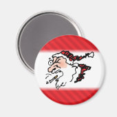 Aimant Hackin Père Noël Drôle Cartoon (Recto/Verso)