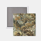 Aimant Haeckel Lizard Porté Dragon Iguana Peinture (Recto/Verso)