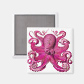 Aimant Haeckel Octopus rose (Recto/Verso)