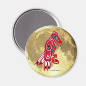 Aimant HAIDA EAGLE & PLEINE LUNE Native American Art Magn (Recto/Verso)