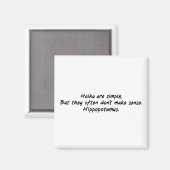 Aimant Haiku est simple (Recto/Verso)