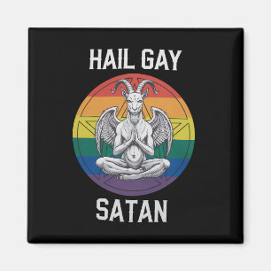 Aimant Hail Gay Satan Funny Goth Gothique Goat LGBTQ