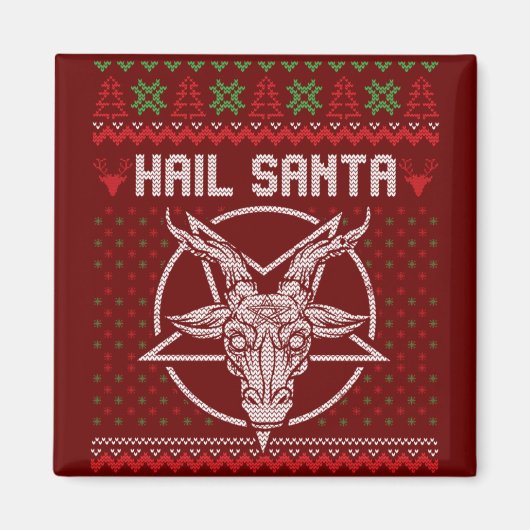 Aimant Hail Père Noël Ugly Festive Graphic (Devant)