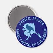 Aimant Haines, capitale mondiale de l'aigle de l'Alaska (Recto/Verso)