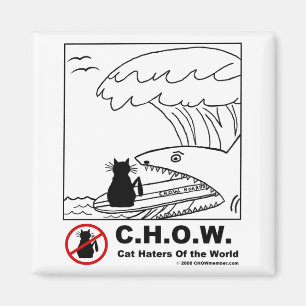 Aimant Haineux de chat surfant l'aimant